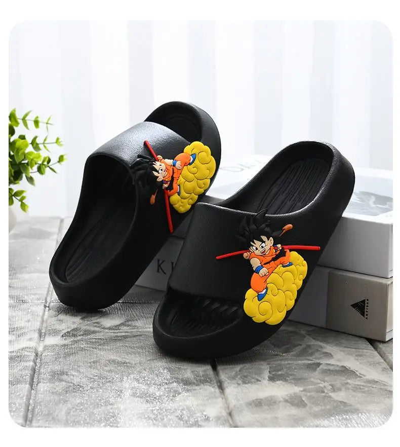 Dragon Ball Goku Kids' Sandals - Cool Creative Personalized Anime Cartoon Pattern - Lightweight, Soft Soled, Anti-Slip Indoor Footwear