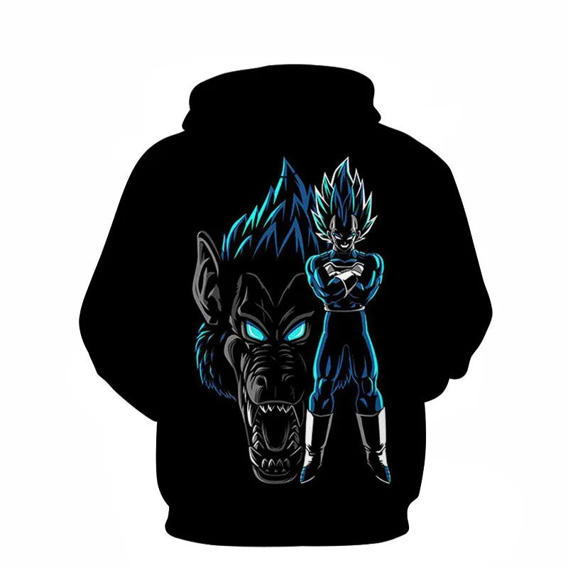 Autumn New Dragon Ball Goku 3D Printed Sweater - Loose, Comfortable Hooded Pullover - Available in Large Sizes