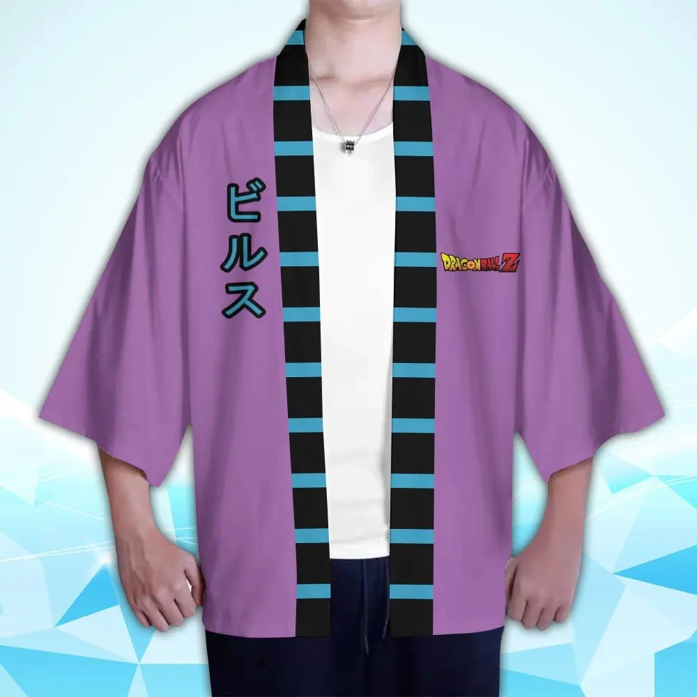 Dragon Ball Son Goku Cosplay Kimono - Casual Cape for Adults & Kids - Kakarotto Print Thin Robe - Perfect Anime Clothing Gift