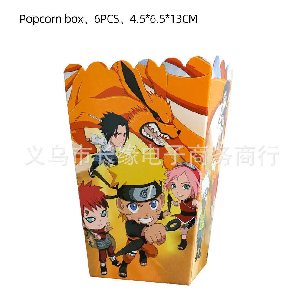 Naruto-Themed Birthday Party Kit - Custom Disposable Tableware, Banner & Studio Props - Perfect for Anime-Themed Celebrations & Baby Showers