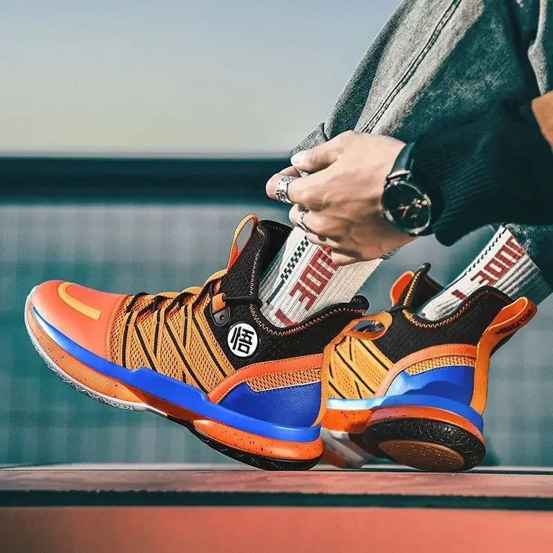 New Dragon Ball Son Goku Kakarotto Basketball Shoes - Breathable Sneakers for Men & Women - Non-slip Sports Shoes for Students & Youth - Ideal Gift